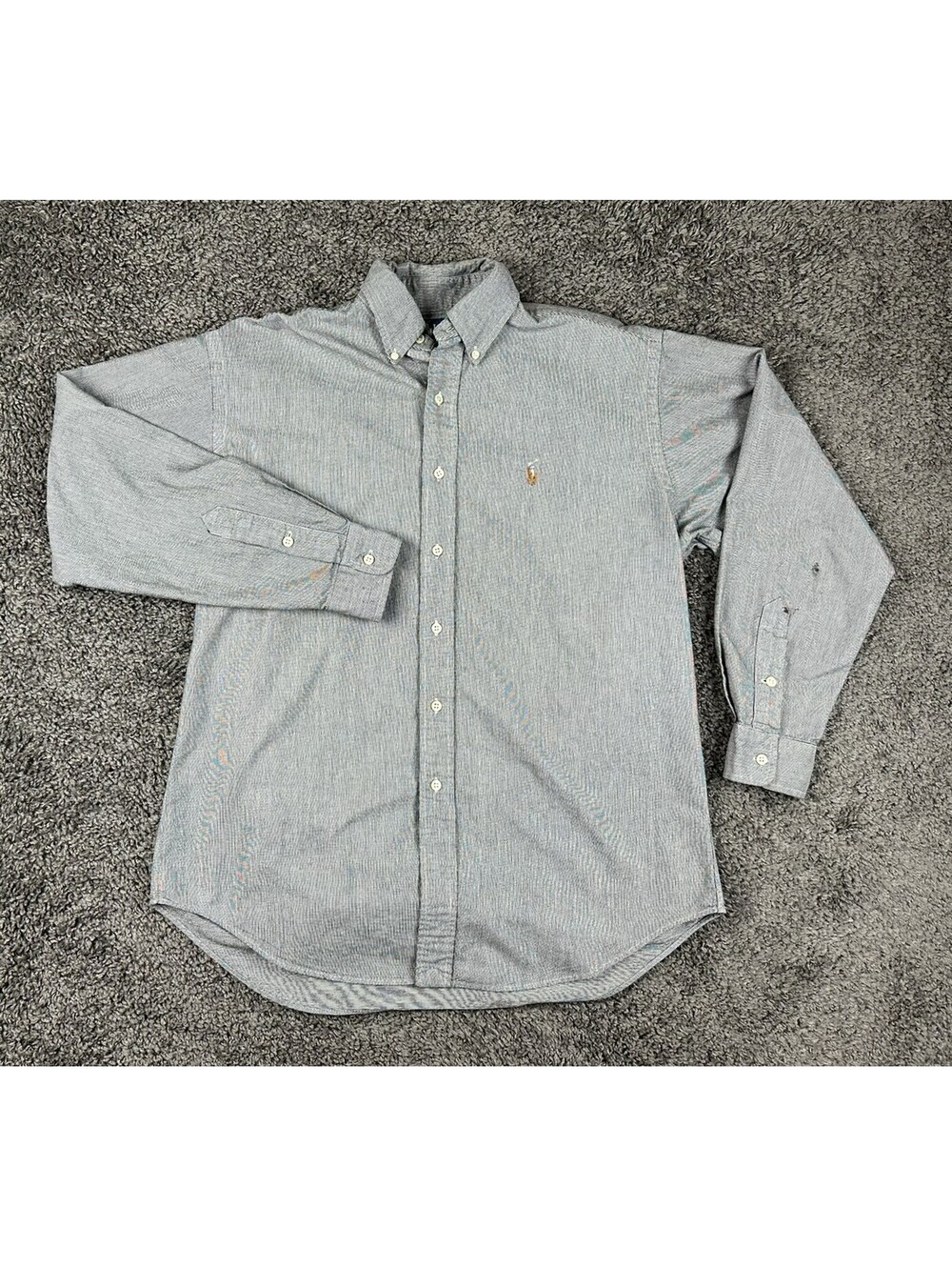 Polo Ralph Lauren Blake Button-Down Shirt Black White Medium M